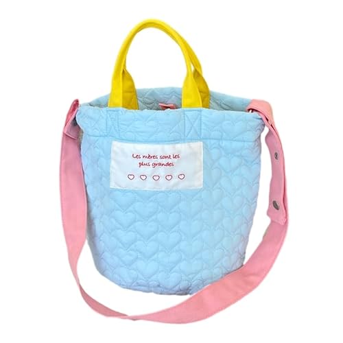 Jiqoe Modische Damenhandtasche mit großem Fassungsvermögen, Schultertaschen für Mädchen, Frauen, Teenager, Umhängetasche, trendige Reisetasche, blau von Jiqoe