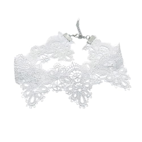 Jiqoe Modische Spitzen-Choker-Halskette mit verstellbarer Länge, Schmuck-Accessoire für legere oder formelle Kleidung von Jiqoe