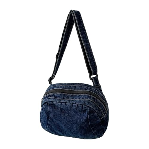 Jiqoe Modische lässige Tasche, einfache Umhängetasche, Crossbody-Tasche für Mädchen, Teenager, vielseitig, quadratisch, große Kapazität, Reisetasche, dunkelblau von Jiqoe