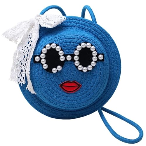 Jiqoe Modische lässige Tasche, gewebte Umhängetasche, trendige Tasche für Damen und Mädchen, vielseitige Tasche, große Kapazität, Crossbody-Tasche, Freizeittasche, blau von Jiqoe