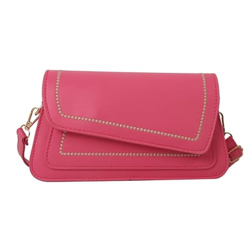 Jiqoe Modische lässige Umhängetasche für Damen und Mädchen, PU-Umhängetasche, Umhängetasche, rose pink von Jiqoe