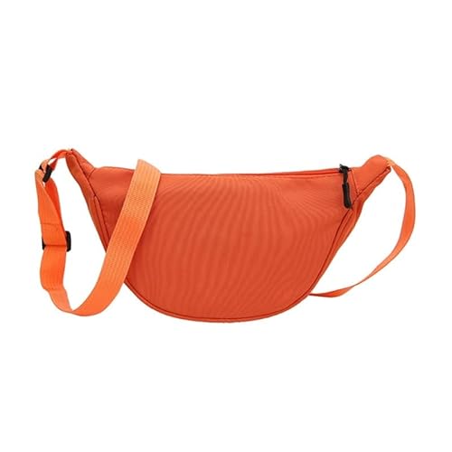 Jiqoe Nylon-Umhängetasche, modische Knödeltasche für Damen und Herren, für Reisen und den täglichen Pendler, Orange von Jiqoe