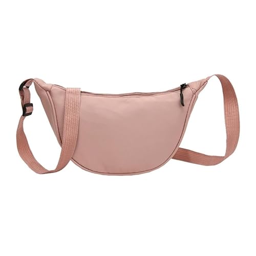 Jiqoe Nylon-Umhängetasche, modische Knödeltasche für Damen und Herren, für Reisen und den täglichen Pendler, rose von Jiqoe