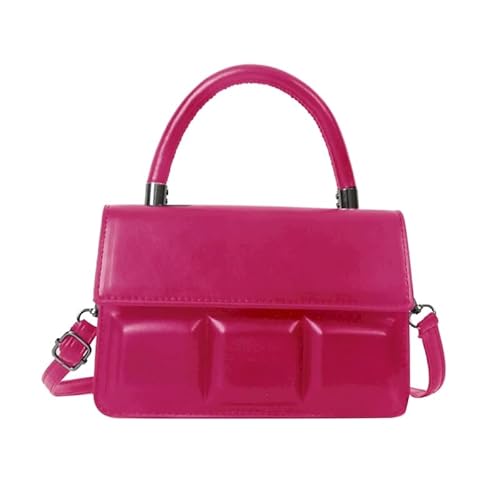 Jiqoe Outdoor-Umhängetasche, trendige und praktische Tasche, PU-Umhängetasche, elegante Tragetasche, tragbare Tasche für Damen und Mädchen, rose pink von Jiqoe