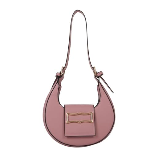 Jiqoe PU Achsel Schulter Geldbörse Kleine Umhängetasche für Frauen Mädchen Sommer Handtasche Luxus Handtasche Tasche, rose von Jiqoe