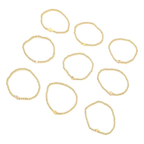 Jiqoe Packung Mit 9 Goldenen Stern Und Mondarmbändern Für Trendige Armbandzubehör Für Frauen Zur Verbesserung Alltäglicher Outfits von Jiqoe