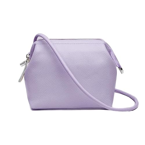 Jiqoe Schlichte modische Umhängetasche, Freizeittasche, Mini-Quadratisch, trendige Tasche für Damen und Mädchen, Crossbody-Taschen, einfarbige Taschen, violett von Jiqoe