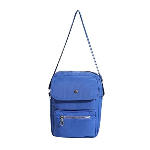 Jiqoe Schlichte modische Umhängetasche, Freizeittaschen, Mini-Quadrate, trendige Tasche für Damen und Mädchen, Crossbody-Taschen, einfarbig, Oxford-Taschen, blau von Jiqoe