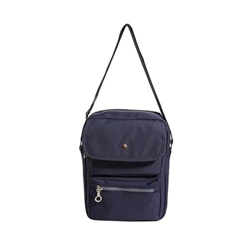 Jiqoe Schlichte modische Umhängetasche, Freizeittaschen, Mini-Quadrate, trendige Tasche für Damen und Mädchen, Crossbody-Taschen, einfarbig, Oxford-Taschen, dunkelblau von Jiqoe