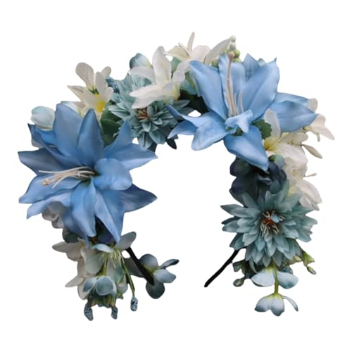 Jiqoe Stilvolle Blumen-Haargirlanden für trendige Frauen und Mädchen, weiches und bequemes Stirnband-Accessoire für vielseitige Anlässe Jiqoe Stilvolle Blumen-Haargirlanden für trendige Frauen und Mädchen, weiches und bequemes Stirnband-Accessoire für vielseitige Anlässe von Jiqoe