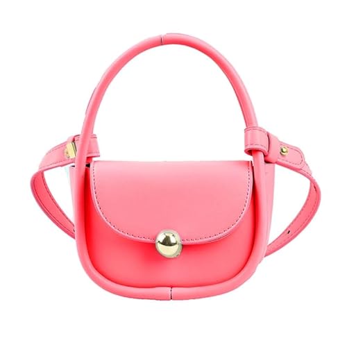 Jiqoe Stilvolle Damen-Handtasche, modische Trends, Schultertasche mit abnehmbarem Riemen, Umhängetasche, schicke Farbe, hot pink von Jiqoe