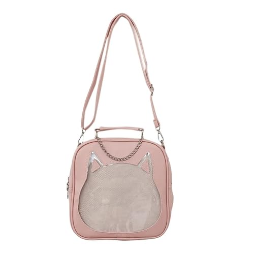 Jiqoe Trendige PU-Umhängetasche, vielseitige Umhängetasche, modischer PU-Rucksack, Mini-Handtasche, geeignet für Reisen oder den täglichen Gebrauch, rose von Jiqoe