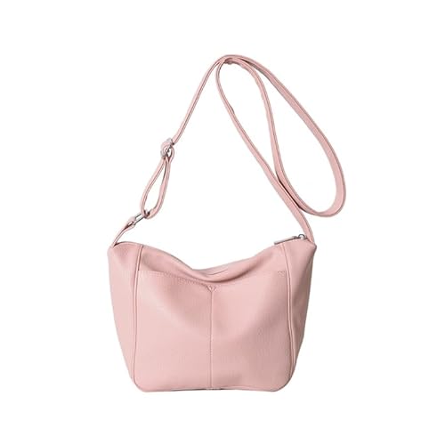 Jiqoe Umhängetasche für Damen, Mädchen, einfarbig, Knödeltasche, rose von Jiqoe