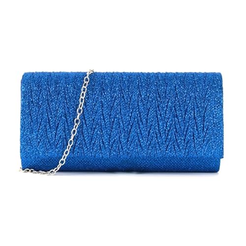 Jiqoe Vielseitiger Glitzer-Umschlag-Geldbörse, schicke Abendtasche, Schultertasche, Handtasche für Hochzeit, Braut, Abschlussball, Cocktail-Party, blau von Jiqoe