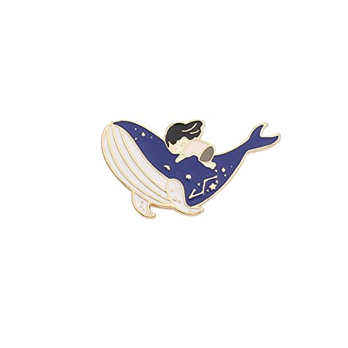 Legierungspaare Revers Pin Wale Und Mädchen Geformt Punk Romantische Goth Halloween Emaille Abzeichen Broschen Stecknadeln Für Rucksäcke von Jiqoe