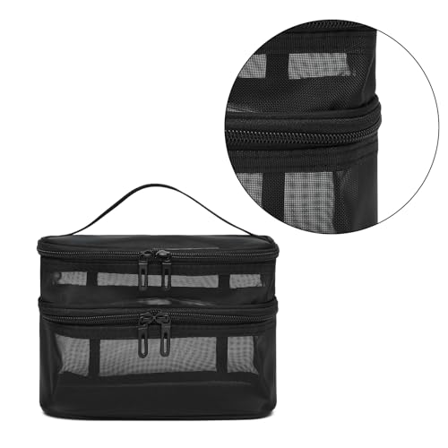 Make Up Tasche Kulturbeutel Für Körperpflege Schönheit wasserdichte Netztasche Großes Fassungsvermögen Nylon Make Up Tasche Organizer Tasche wasserdichte Tasche von Jiqoe