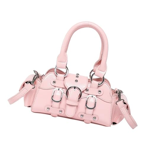 Modische Damen-Handtasche, Pendlertasche, Punk-Stil, Schultertasche, Obergriff, PU-Leder, Crossbody-Tasche für die Arbeit, a Modische Damen-Handtasche, Pendlertasche, Punk-Stil, Schultertasche, Obergriff, PU-Leder, Crossbody-Tasche für die Arbeit, a von Jiqoe