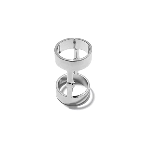 Punk Fingerschleife Gothic Double Schenggelenk Ringe Biegeren Verstellbaren Für Mädchen Juwely Cosplay Accessoire von Jiqoe