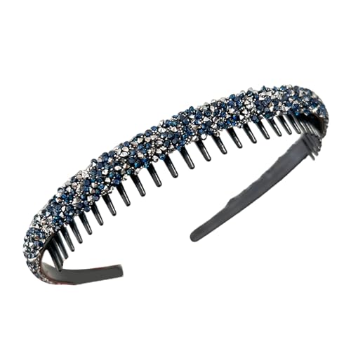 Strass-Stirnband, rutschfest, Kristall, Zahnkamm, Haarband, modische Haarbänder für Damen und Mädchen, Gesichtswäsche, für den täglichen Gebrauch von Jiqoe