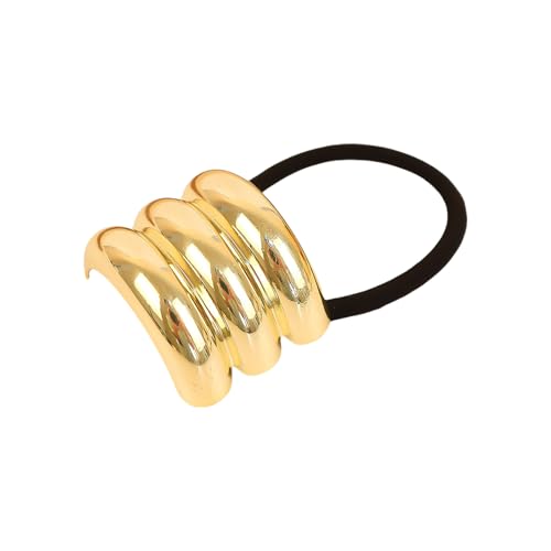 Stylisches, geometrisches elastisches Haarband, langlebig, Metall, bequeme Haargummis für Damen und Profis von Jiqoe