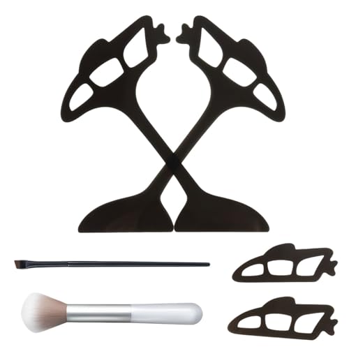 Wiederverwendbare Augen-Make-up-Schablonen, Make-up-Pinsel-Set für Frauen, entworfen für schnelle und stilvolle Eyeliner-Anwendung jeden Tag von Jiqoe