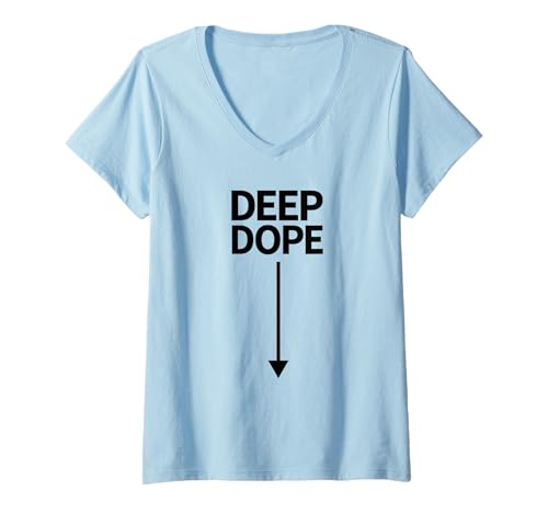 Damen Jirou Deep Dope T-Shirt - mit Pfeil T-Shirt mit V-Ausschnitt Damen Jirou Deep Dope T-Shirt - mit Pfeil T-Shirt mit V-Ausschnitt von Jirou Deep Dope apparel