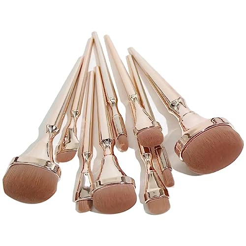 Jisapmzu 9 Goldene Ovale Make-Up-Pinsel, Anfänger-Pinsel, Foundation, Rouge, Spurloses Make-Up-Pinsel-Set, Lidschatten-Pinsel-Set von Jisapmzu