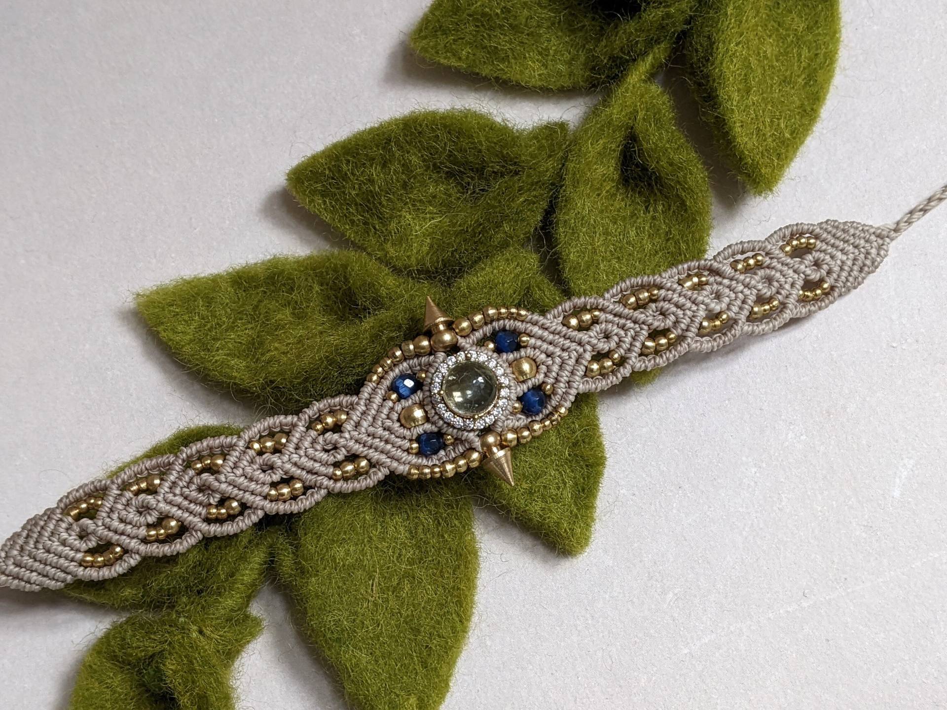 Macramee Armband Mit Citrin, Micro-Macramee von JitisDream