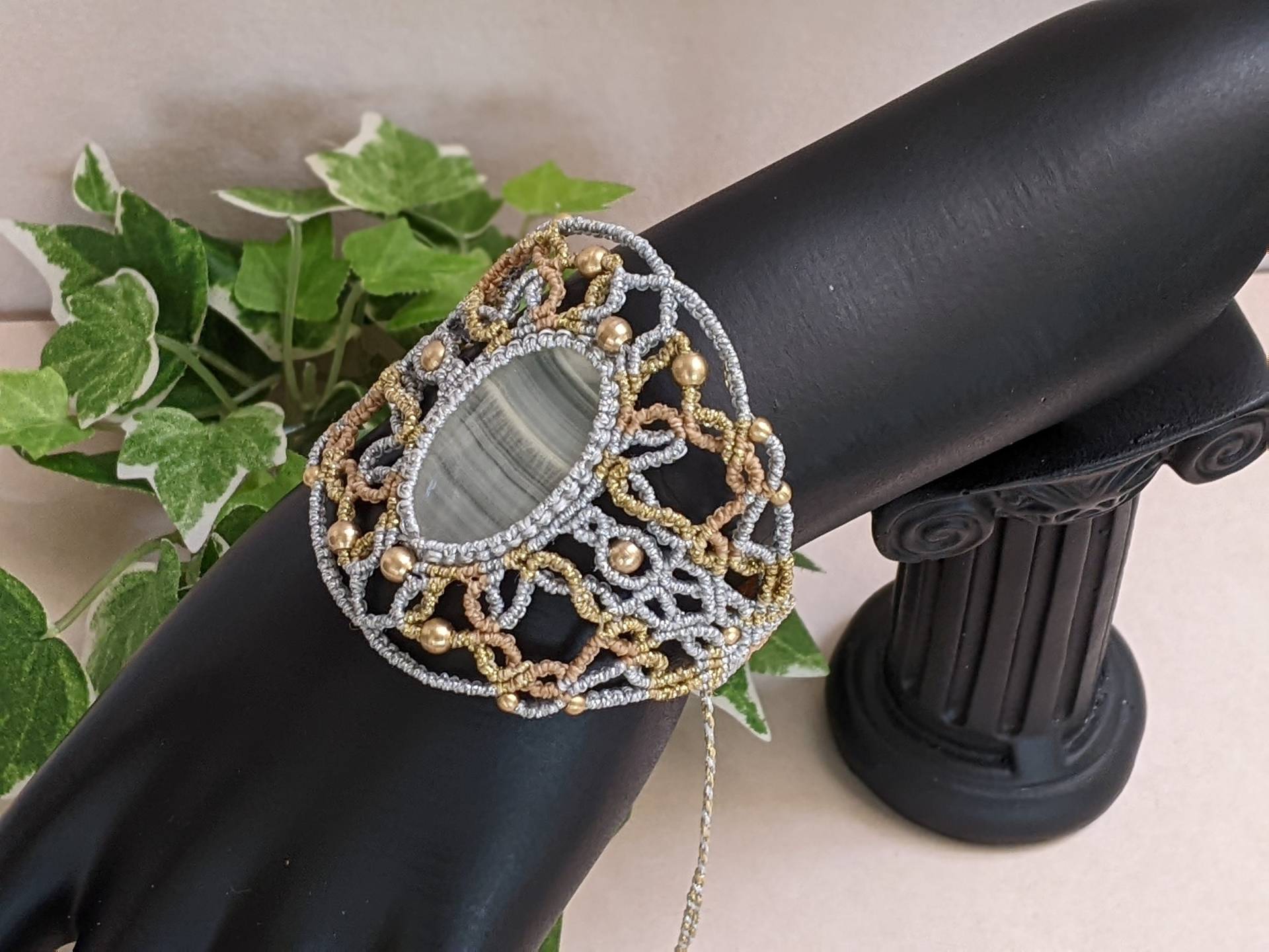 Macramee Armband Mit Selenit ; Festival Schmuck; Boho Schmuck von JitisDream