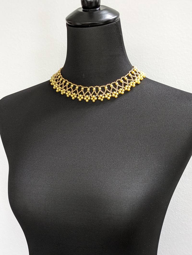 Perlen Halskette, Collier Mit Glasperlen, Geschenk Für Sie Perlen Halskette, Collier Mit Glasperlen, Geschenk Für Sie von JitisDream