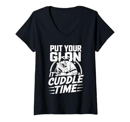Damen Put Your Gi On It's Cuddle Time Jiu Jitsu liebt Witze ---- T-Shirt mit V-Ausschnitt Damen Put Your Gi On It's Cuddle Time Jiu Jitsu liebt Witze ---- T-Shirt mit V-Ausschnitt von Jiu Jitsu Grappling Humor
