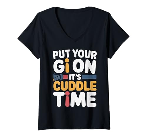 Damen Put Your Gi On It's Cuddle Time Jiu Jitsu liebt Witze |- T-Shirt mit V-Ausschnitt Damen Put Your Gi On It's Cuddle Time Jiu Jitsu liebt Witze |- T-Shirt mit V-Ausschnitt von Jiu Jitsu Grappling Humor