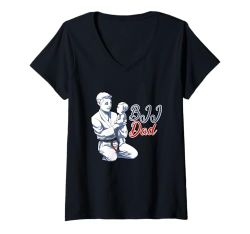 Damen BJJ Jiu Jitsu Vater Vater T-Shirt mit V-Ausschnitt Damen BJJ Jiu Jitsu Vater Vater T-Shirt mit V-Ausschnitt von Jiu Jitsu Papa Outfit