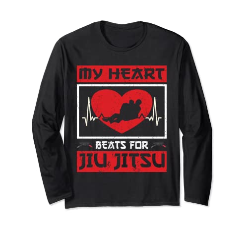 Jujutsu Heartbeat Jiu Jitsu Workout-Ausrüstung für Herren Langarmshirt von Jiu jitsu workout equipment & jujutsu outfit