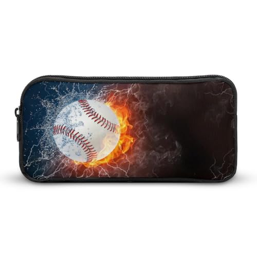 JiuPopular Federmäppchen, Baseballball-Schreibwaren-Tasche als Federmäppchen für Büro und Schule, Business-Reisetasche oder kleine Werkzeugbox, Make-up-Tasche für Mädchen von JiuPopular