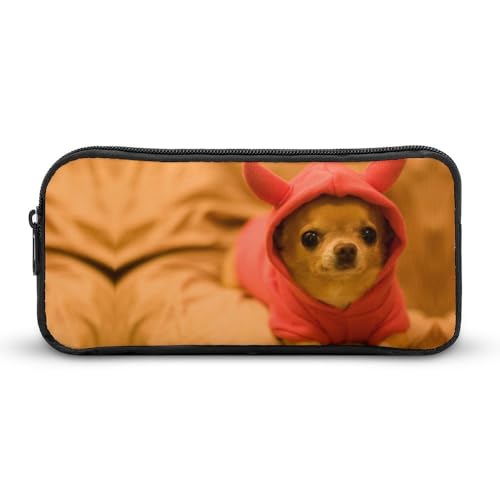 JiuPopular Federmäppchen, ChihuahuaSchreibwaren-Tasche, verwendet als Federmäppchen für Büro und Schule, Business-Reisetasche oder kleine Werkzeugbox, Make-up-Tasche für Mädchen von JiuPopular