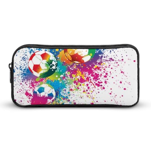 JiuPopular Federmäppchen, Fußball-SportSchreibwaren-Tasche, verwendet als Federmäppchen für Büro und Schule, Business-Reisetasche oder kleine Werkzeugbox, Make-up-Tasche für Mädchen von JiuPopular