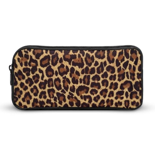 JiuPopular Federmäppchen, Geparden-Muster, Schreibwaren-Tasche verwendet als Federmäppchen für Büro und Schule, Geschäftsreisetasche oder kleine Werkzeugbox, Make-up-Tasche für Mädchen von JiuPopular