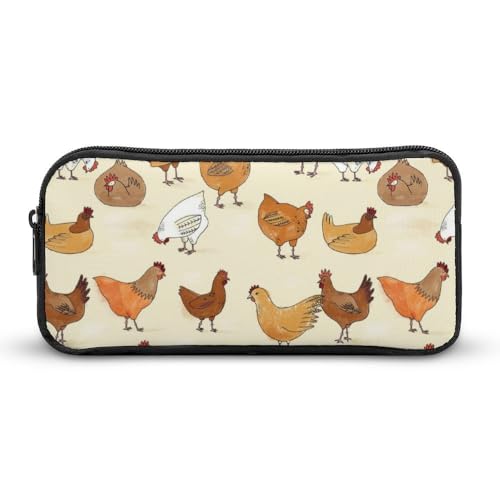 JiuPopular Federmäppchen, Hühnerbrut, Schreibwaren-Tasche als Federmäppchen für Büro und Schule, Geschäftsreise oder kleine Werkzeugbox, Make-up-Tasche für Mädchen von JiuPopular