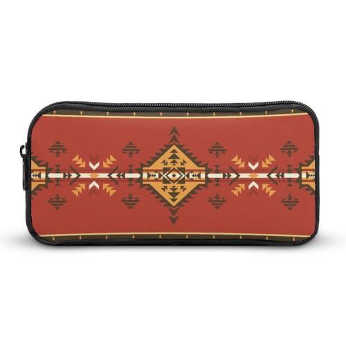 JiuPopular Federmäppchen, IndianerSchreibwaren-Tasche als Federmäppchen für Büro und Schule, Business-Reisetasche oder kleiner Werkzeugkasten, Make-up-Tasche für Mädchen von JiuPopular