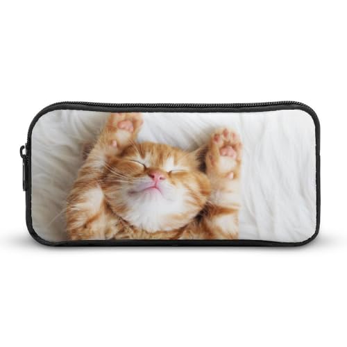 JiuPopular Federmäppchen, Katzennagelmuster, Katzenmuster, Schreibwaren-Tasche als Federmäppchen für Büro und Schule, Geschäftsreisetasche oder kleine Werkzeugbox, Make-up-Tasche für Mädchen von JiuPopular