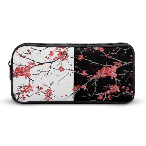 JiuPopular Federmäppchen, Kirschblüten-Schreibwaren-Tasche als Federmäppchen für Büro und Schule, Business-Reisetasche oder kleine Werkzeugbox, Make-up-Tasche für Mädchen von JiuPopular