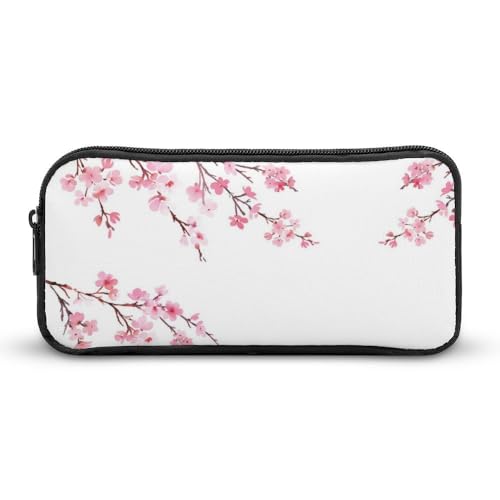 JiuPopular Federmäppchen, Kirschblüten-Schreibwaren-Tasche als Federmäppchen für Büro und Schule, Business-Reisetasche oder kleine Werkzeugbox, Make-up-Tasche für Mädchen JiuPopular Federmäppchen, Kirschblüten-Schreibwaren-Tasche als Federmäppchen für Büro und Schule, Business-Reisetasche oder kleine Werkzeugbox, Make-up-Tasche für Mädchen von JiuPopular