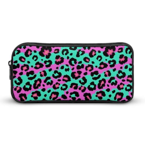 JiuPopular Federmäppchen, Leoparden- und Zebra-Schreibwaren-Tasche als Federmäppchen für Büro und Schule, Business-Reisetasche oder kleine Werkzeugbox, Make-up-Tasche für Mädchen von JiuPopular
