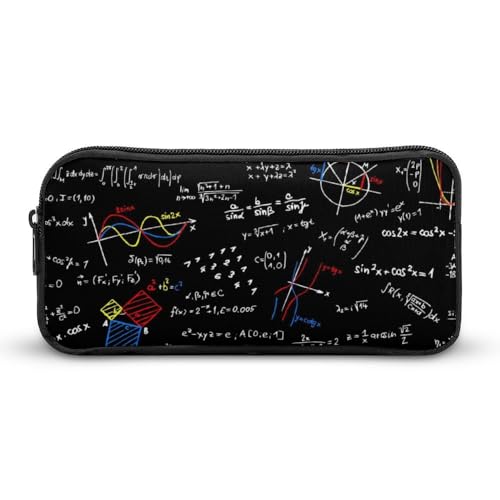 JiuPopular Federmäppchen, Mathematik, Mathematik, Bildung, Schreibwaren-Tasche als Federmäppchen für Büro und Schule, Geschäftsreise oder kleine Werkzeugbox, Make-up-Tasche für Mädchen von JiuPopular