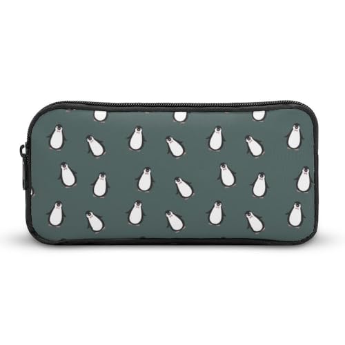 JiuPopular Federmäppchen, Pinguin-Muster, Schreibwaren-Tasche als Federmäppchen für Büro und Schule, Geschäftsreisetasche oder kleine Werkzeugbox, Make-up-Tasche für Mädchen JiuPopular Federmäppchen, Pinguin-Muster, Schreibwaren-Tasche als Federmäppchen für Büro und Schule, Geschäftsreisetasche oder kleine Werkzeugbox, Make-up-Tasche für Mädchen von JiuPopular