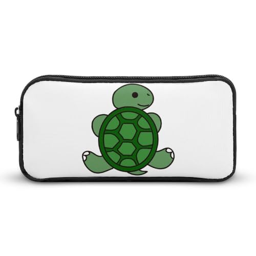 JiuPopular Federmäppchen, Schildkrötenmuster, Schreibwarentasche als Federmäppchen für Büro und Schule, Business-Reisetasche oder kleine Werkzeugbox, Make-up-Tasche für Mädchen von JiuPopular