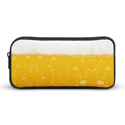 JiuPopular Federmäppchen, Seifenblasen und BierSchreibwaren-Tasche als Federmäppchen für Büro und Schule, Business-Reisetasche oder kleine Werkzeugbox, Make-up-Tasche für Mädchen von JiuPopular