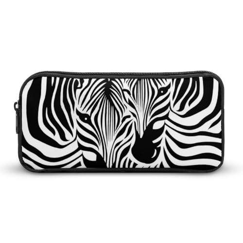 JiuPopular Federmäppchen, abstraktes Tier-Zebra-Schreibwaren-Tasche, verwendet als Federmäppchen für Büro und Schule, Business-Reisetasche oder kleine Werkzeugbox, Make-up-Tasche für Mädchen von JiuPopular