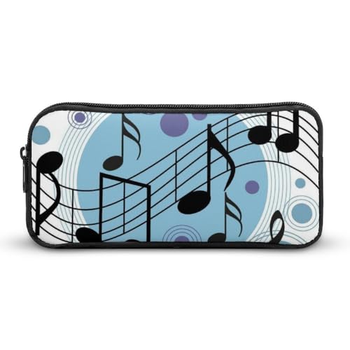 JiuPopular Federmäppchen, gepunktet, Musik-Notizbuch, Schreibwaren-Tasche als Federmäppchen für Büro und Schule, Business-Reisetasche oder kleine Werkzeugbox, Make-up-Tasche für Mädchen von JiuPopular